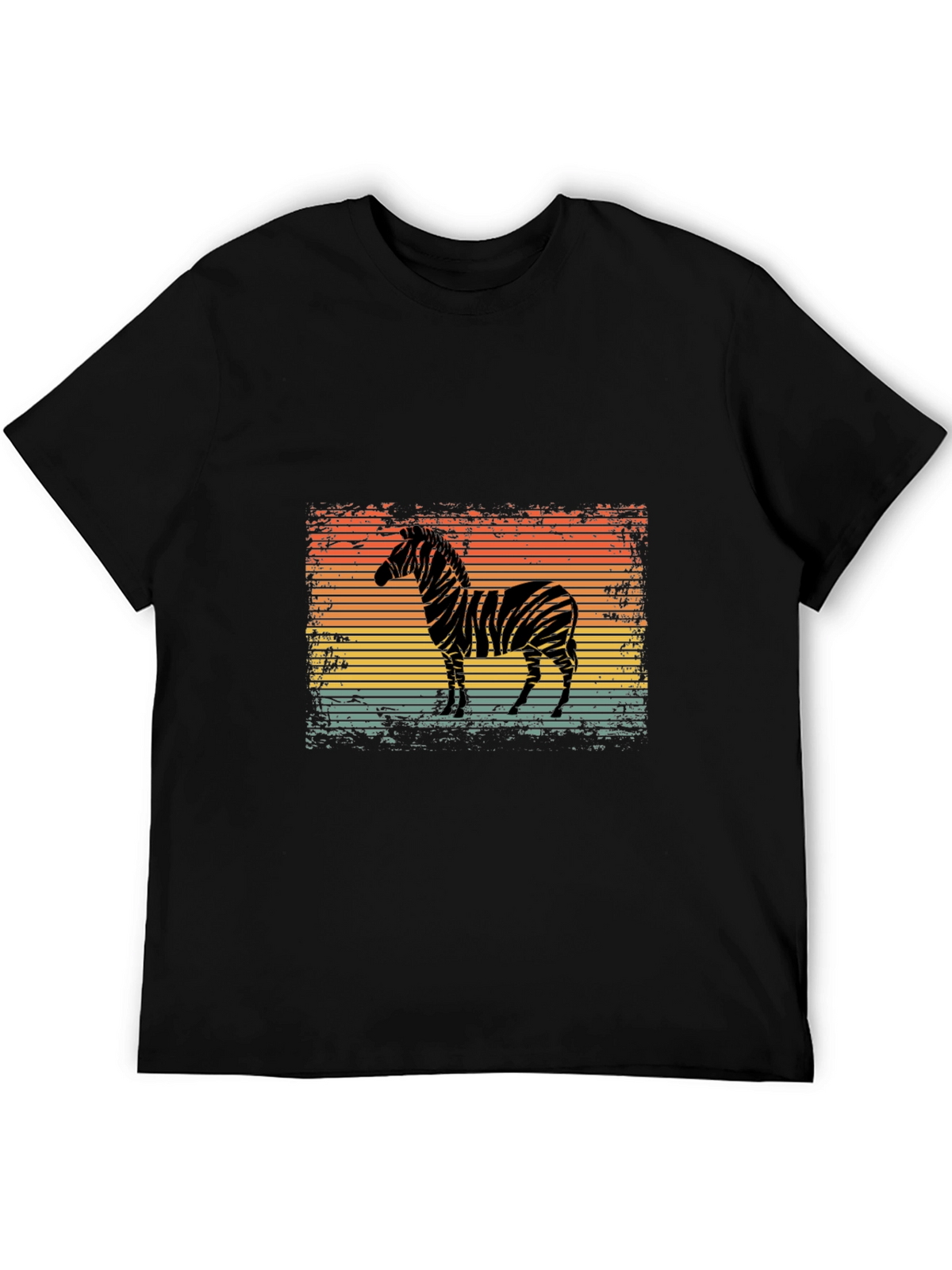 Retro Zebra Graphic T-Shirt - Cool Animal Design