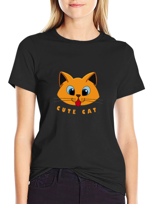 Cute Cat Graphic T-Shirt