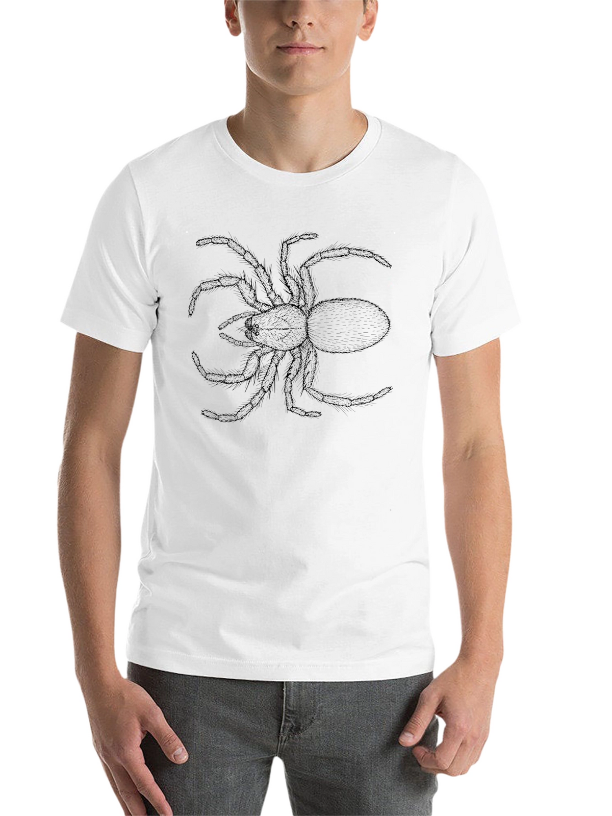 Mens Black Spider Graphic Tee