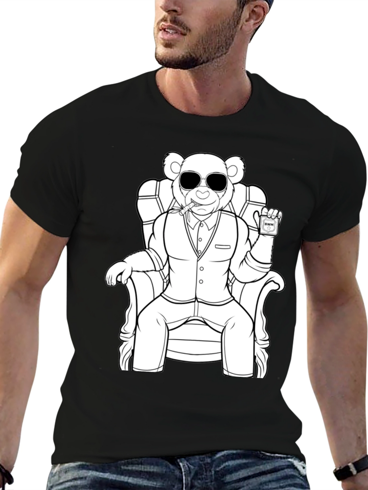 Cool Bear in Suit Graphic Tee - Unisex