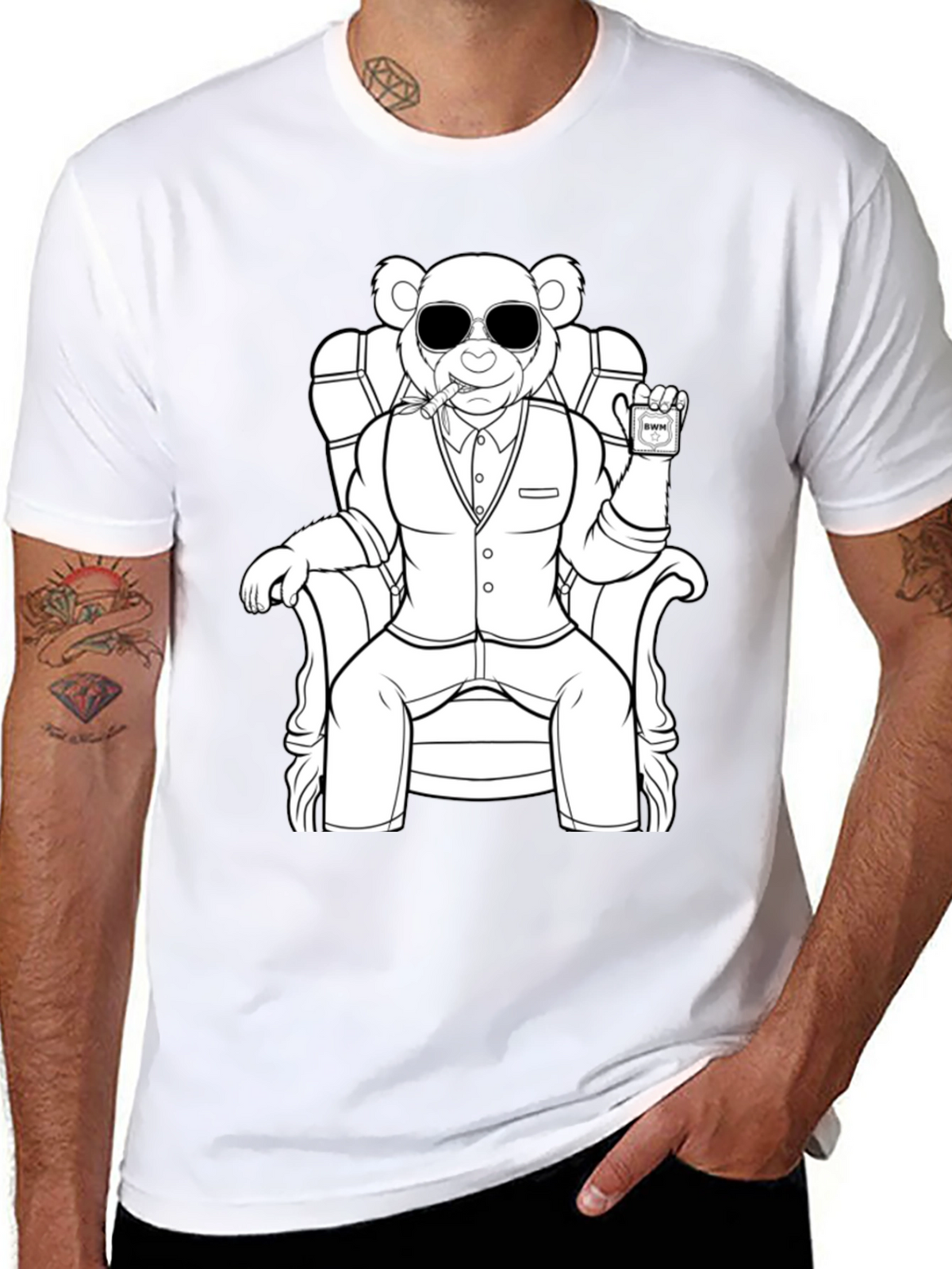 Cool Bear in Suit Graphic Tee - Unisex