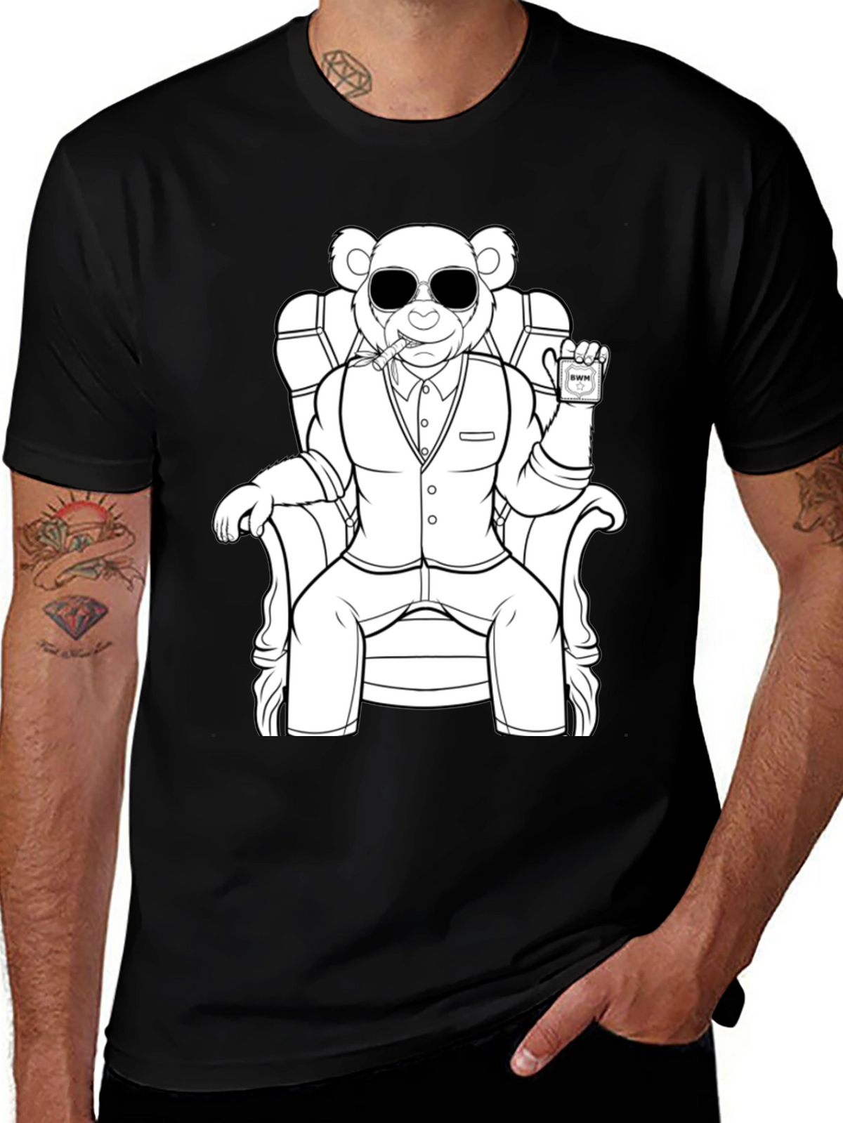 Cool Bear in Suit Graphic Tee - Unisex