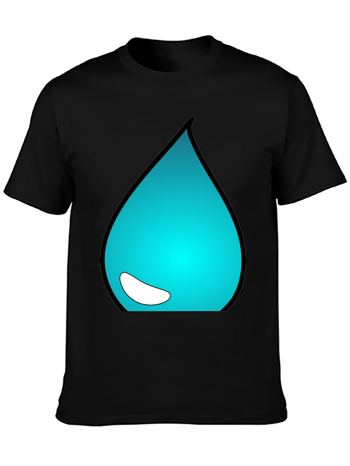 Teal Drop Graphic Tee - Casual Style