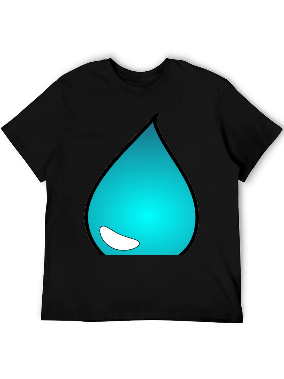 Teal Drop Graphic Tee - Casual Style