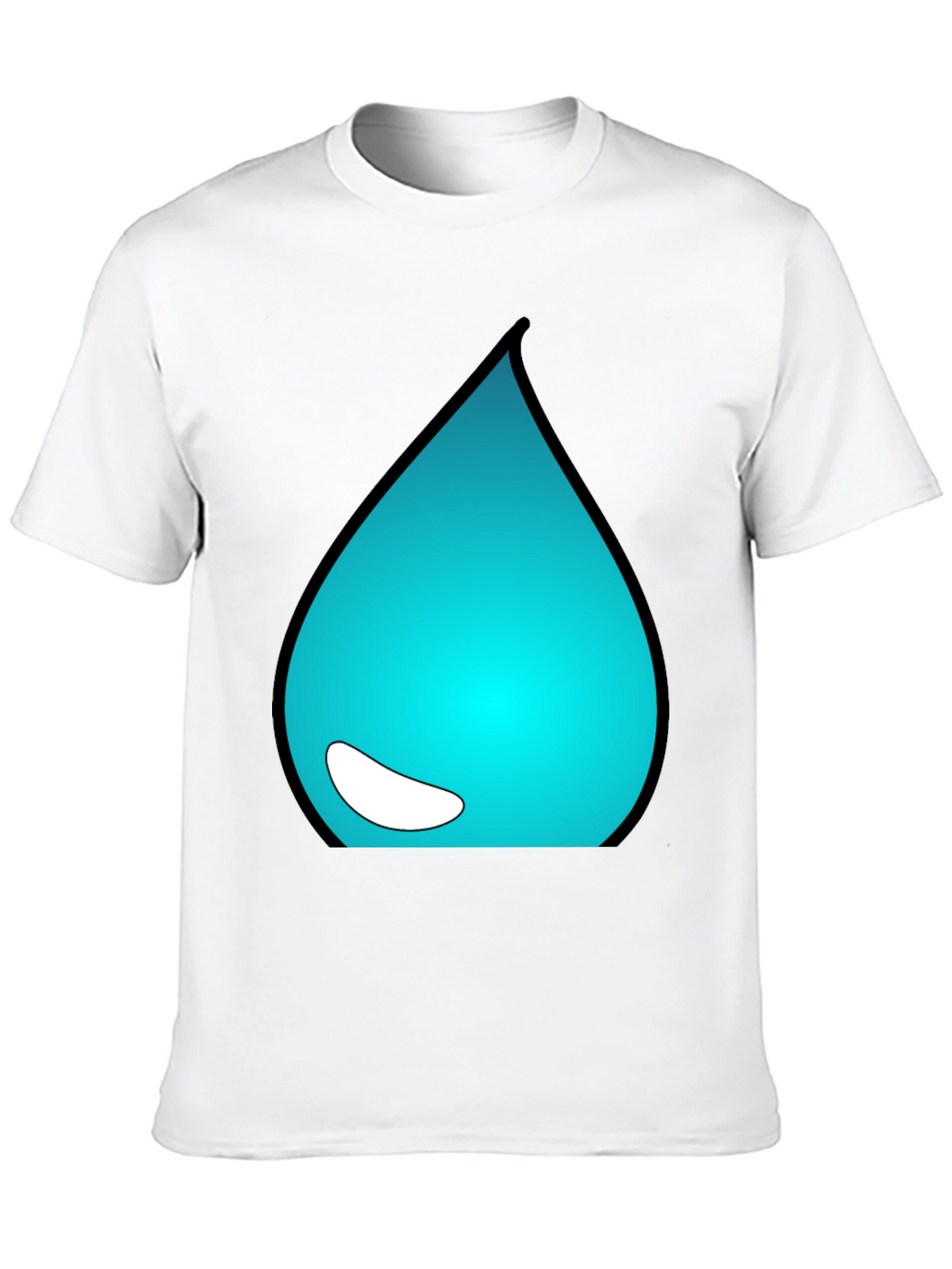 Teal Drop Graphic Tee - Casual Style