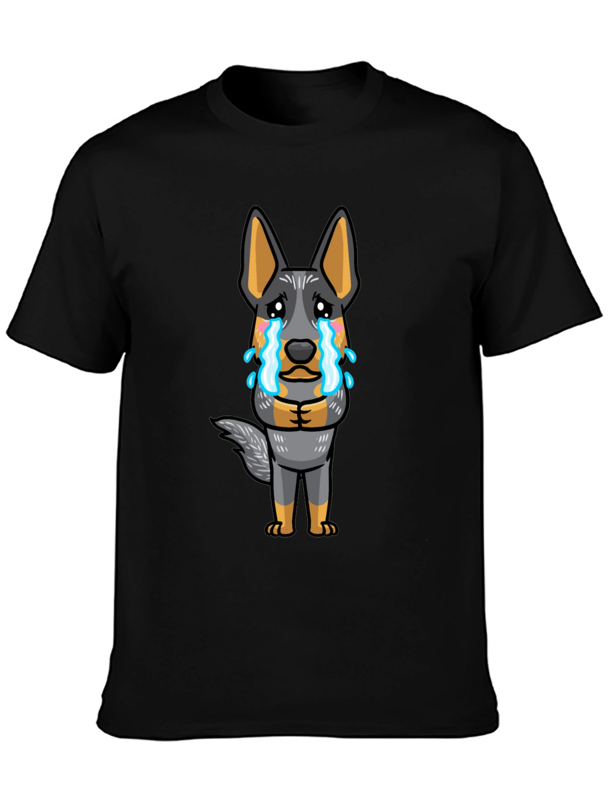 Sad Dog Cartoon Graphic Tee