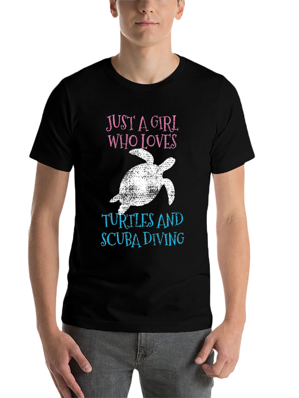 Girl Who Loves Turtles & Scuba Diving T-Shirt