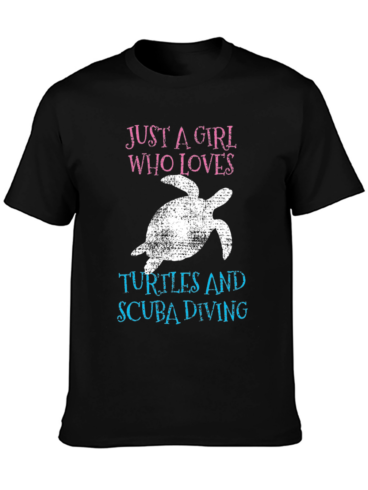 Girl Who Loves Turtles & Scuba Diving T-Shirt