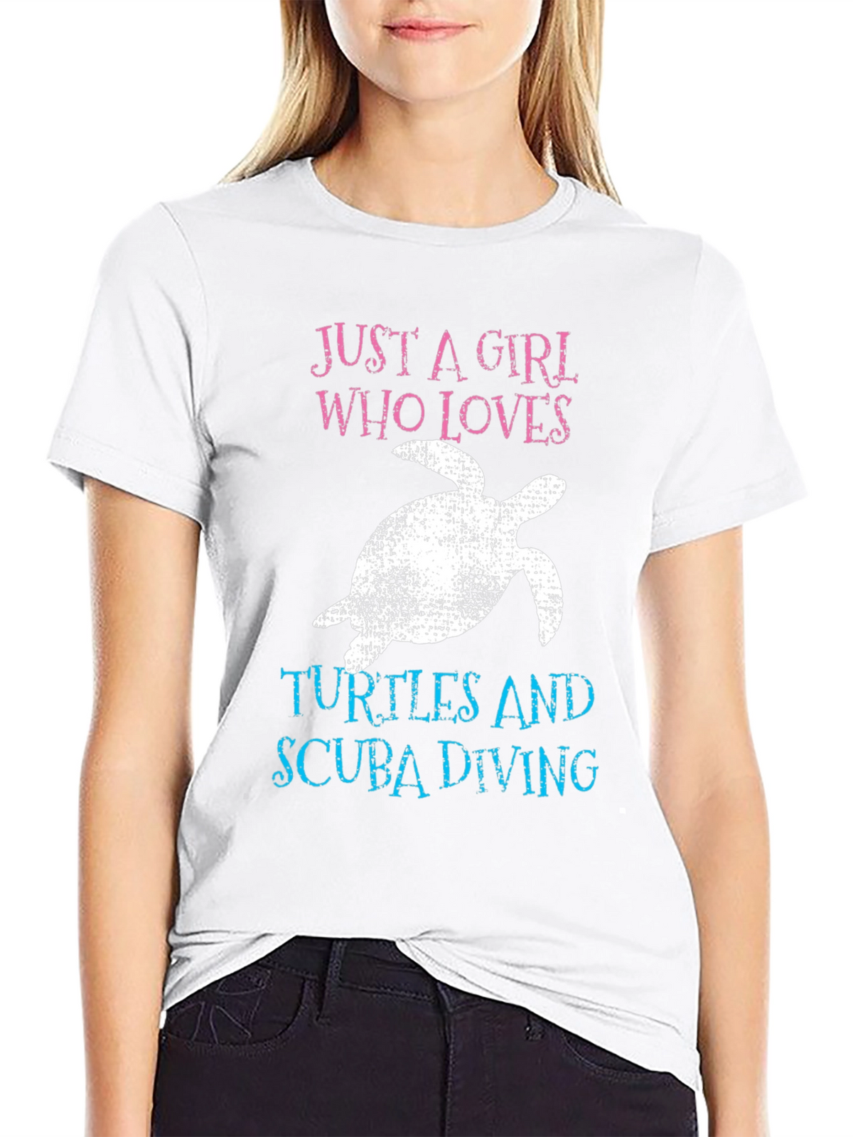 Girl Who Loves Turtles & Scuba Diving T-Shirt