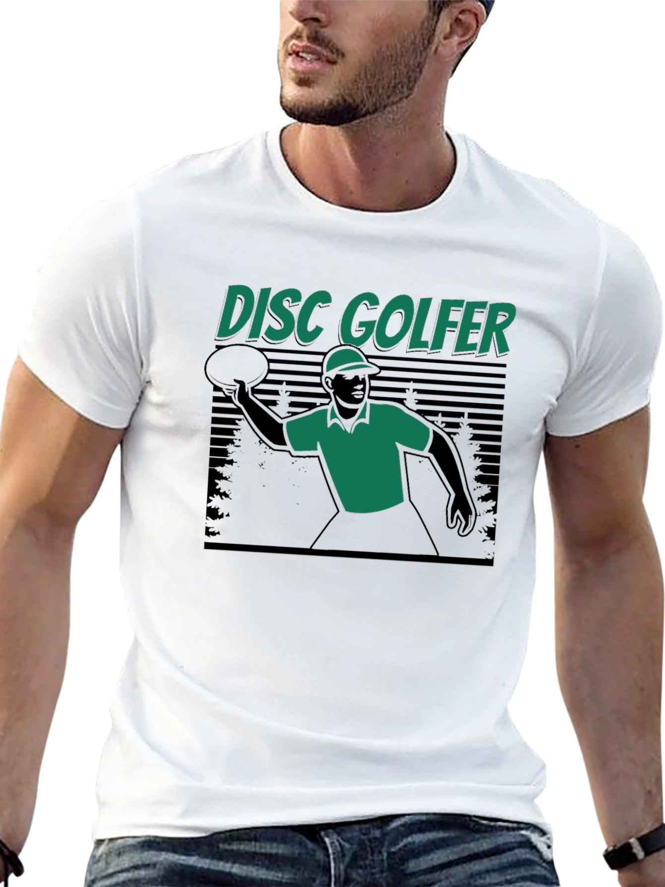 Disc Golfer Graphic Tee - Sporty Casual Style