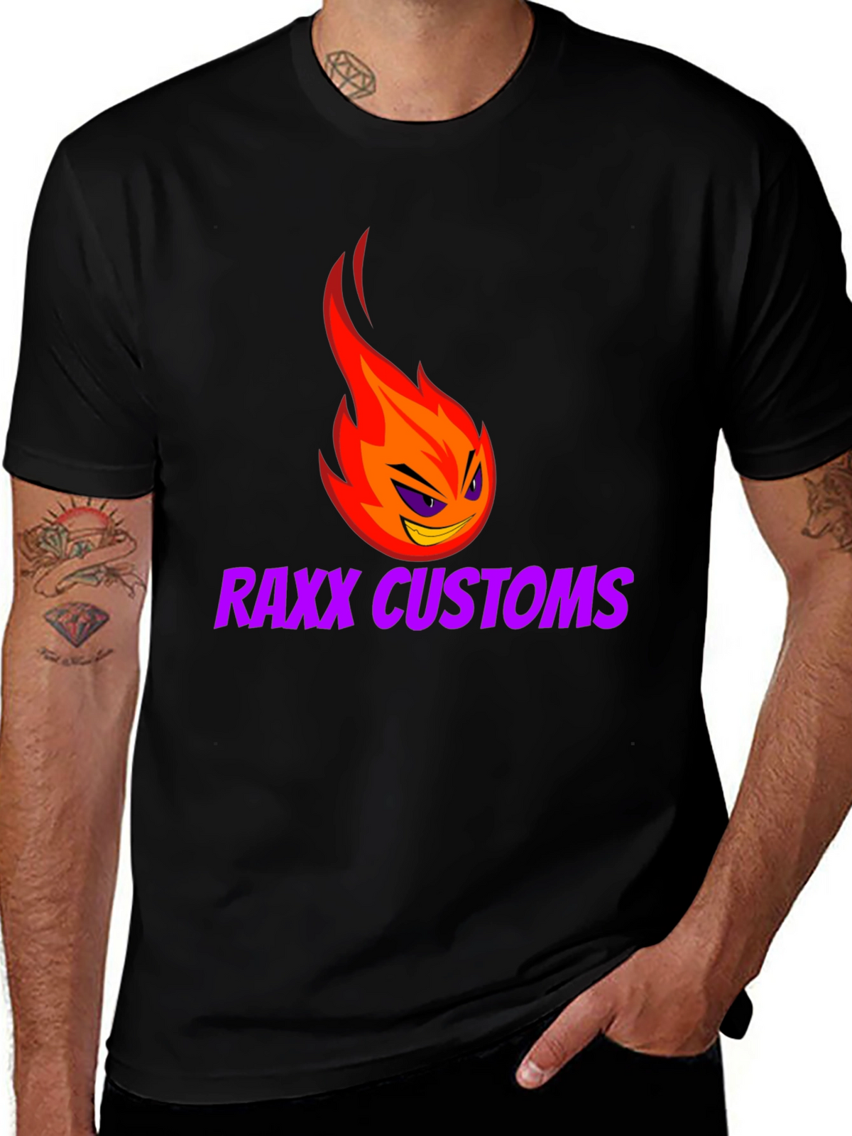 RAXX CUSTOMS Graphic Tee - Fiery Style