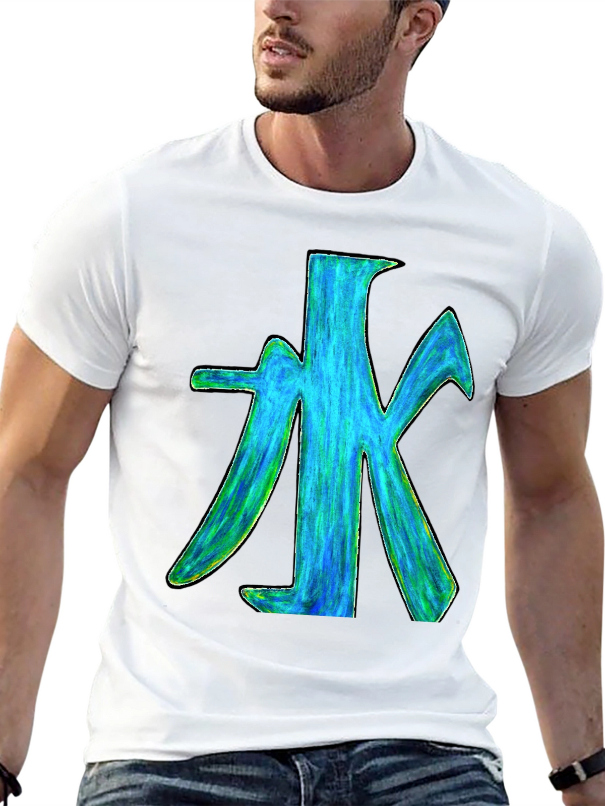 Water Symbol Graphic Print T-Shirt