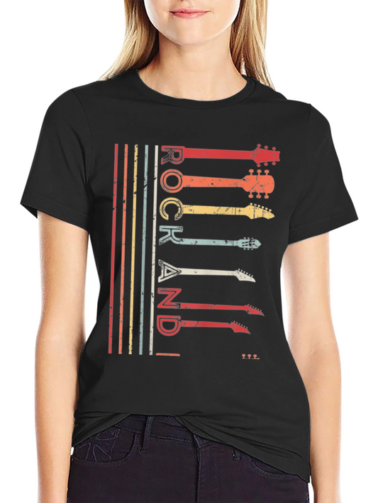 Retro Rock and Roll Guitar T-Shirt