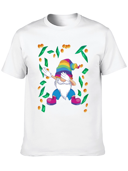 Dabbing Gnome T-Shirt - Lucky Rainbow Design