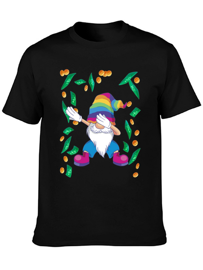 Dabbing Gnome T-Shirt - Lucky Rainbow Design