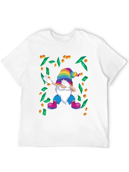 Dabbing Gnome T-Shirt - Lucky Rainbow Design