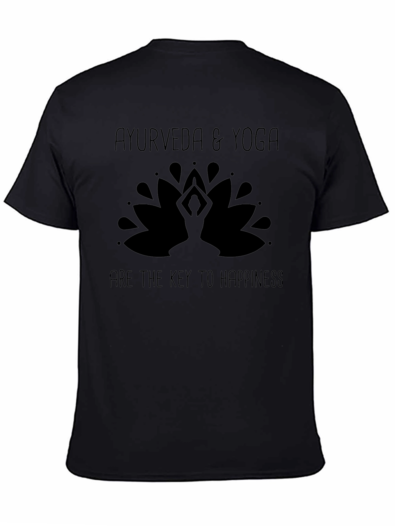 Ayurveda & Yoga T-Shirt - Key to Happiness Graphic Tee