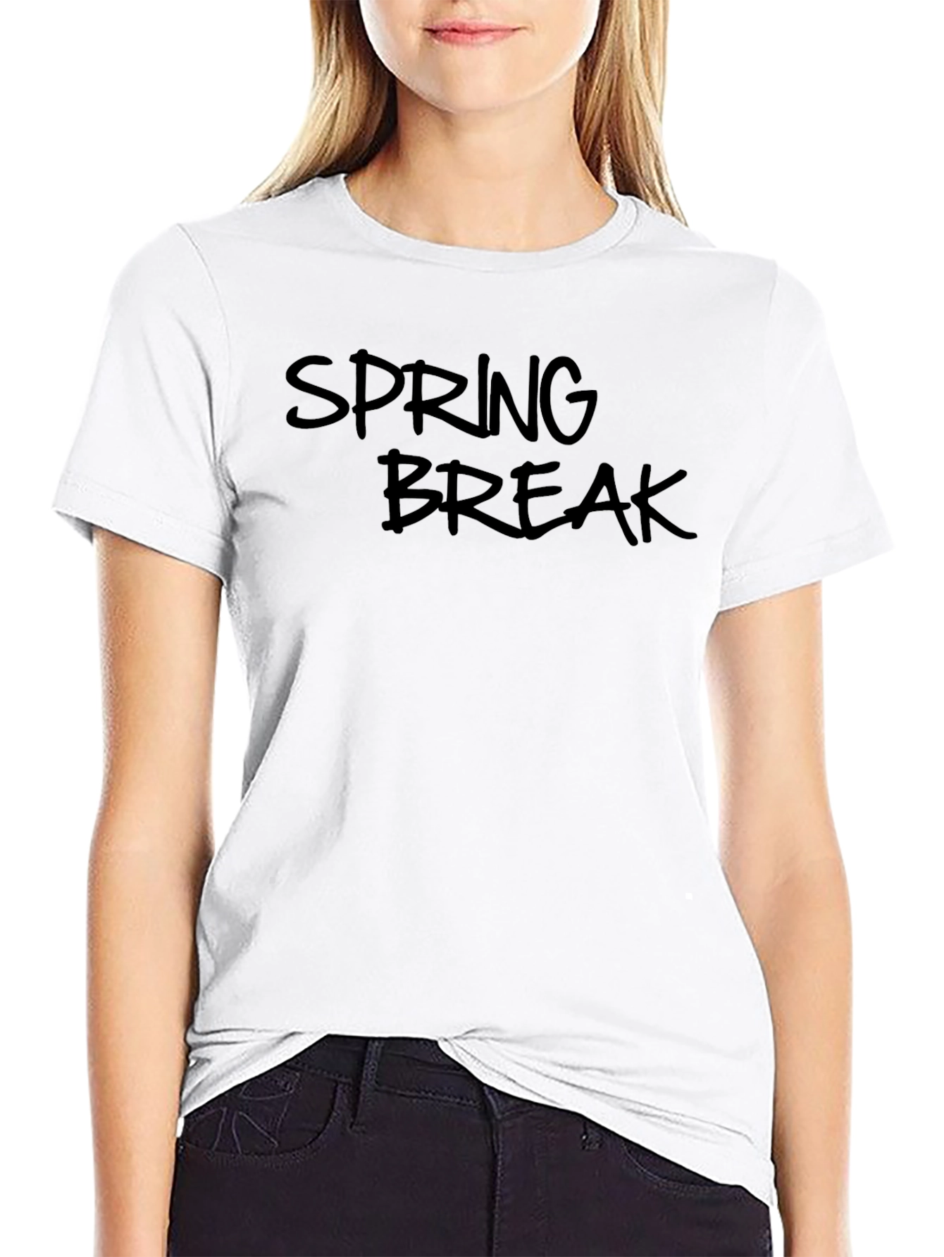 Spring Break Graphic Black T-Shirt
