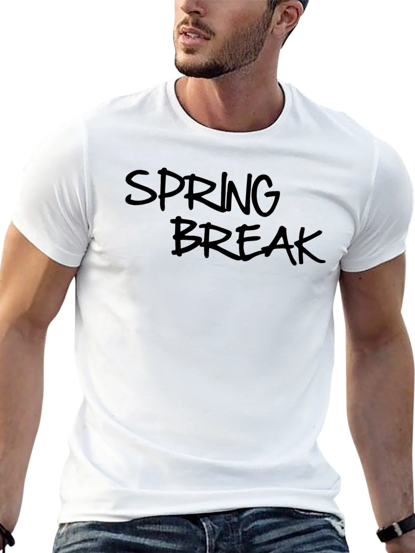 Spring Break Graphic Black T-Shirt