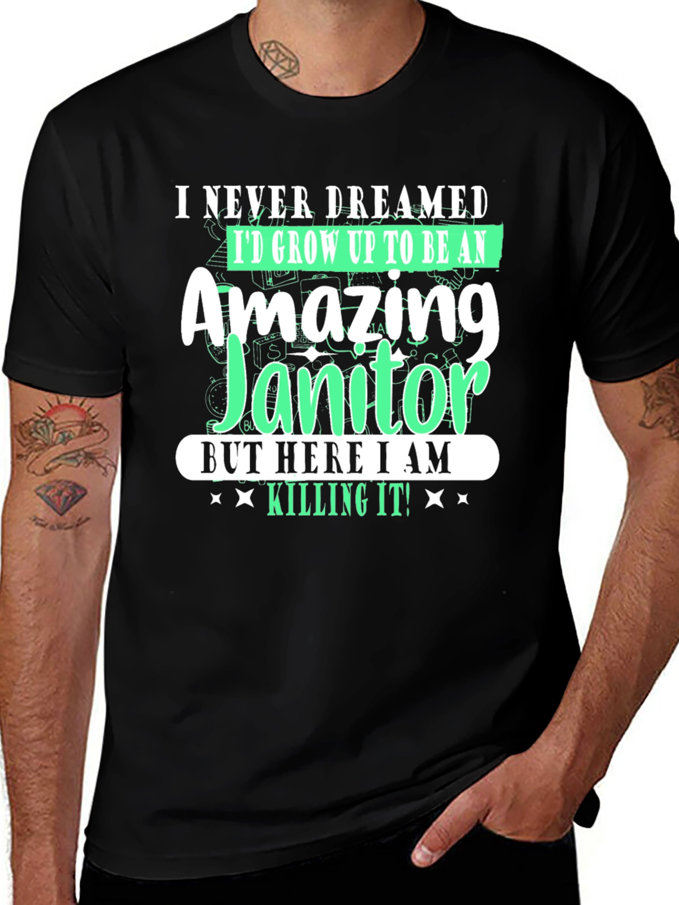 Amazing Janitor T-Shirt - Funny Novelty Tee