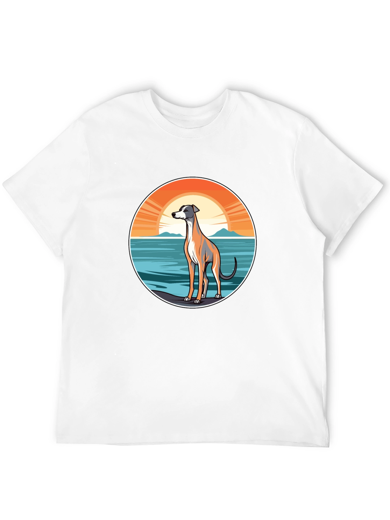Dog Sunset Graphic Tee - Unisex Black T-Shirt