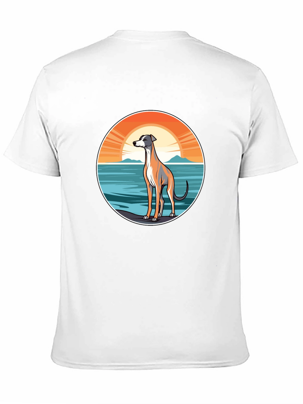 Dog Sunset Graphic Tee - Unisex Black T-Shirt