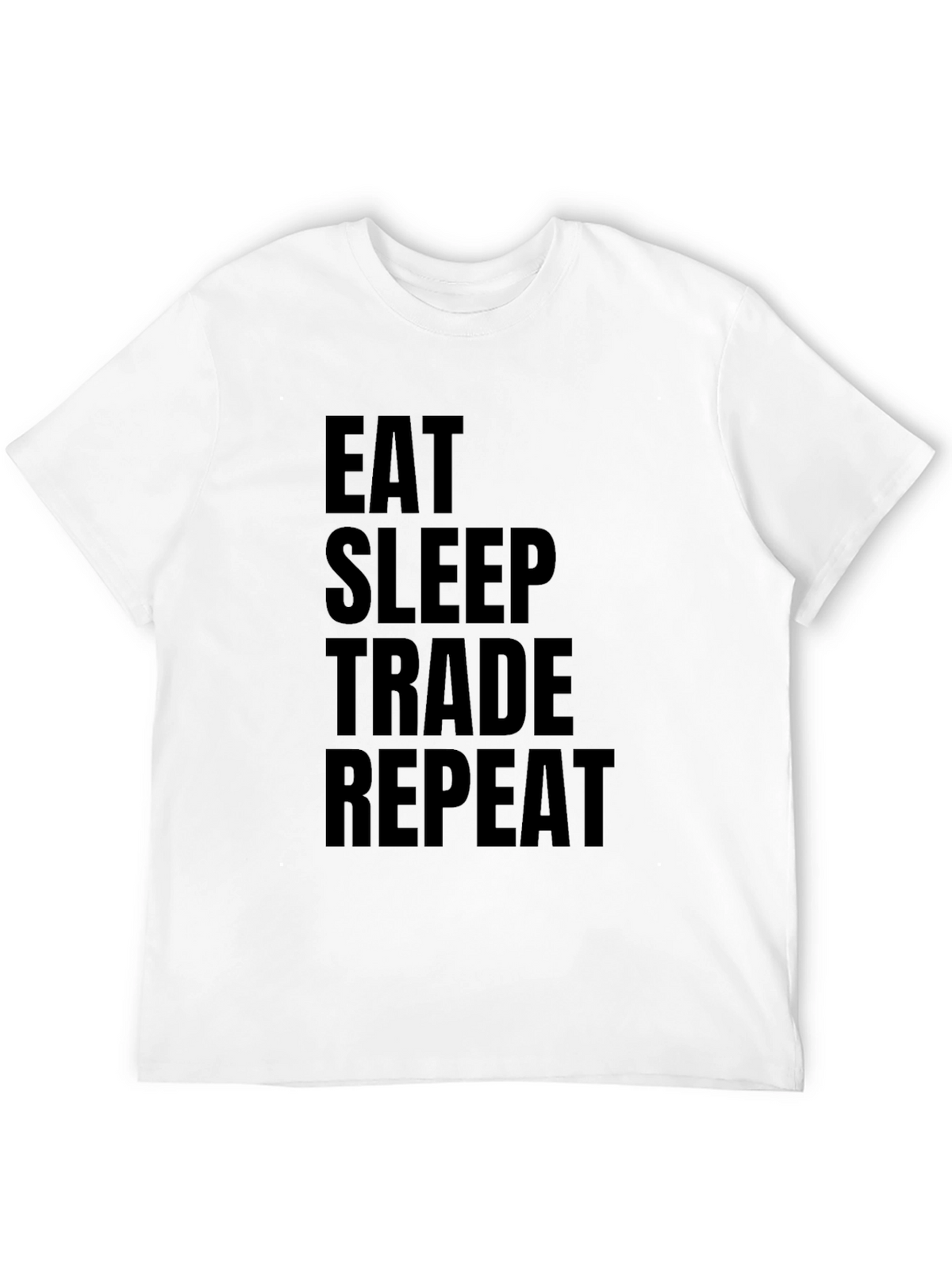 Eat Sleep Trade Repeat Black Graphic Tee