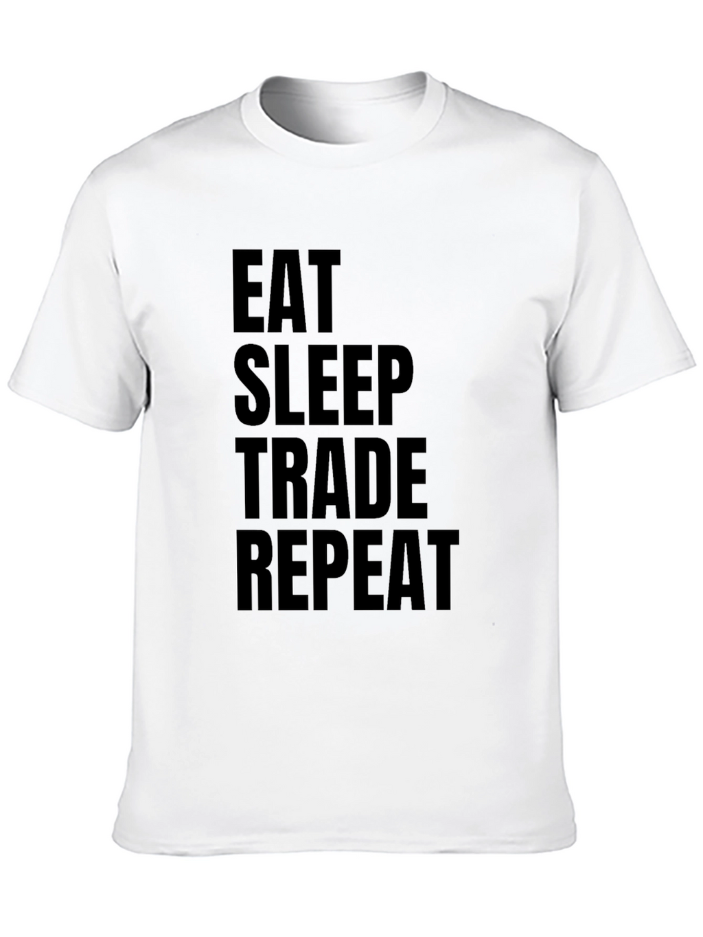 Eat Sleep Trade Repeat Black Graphic Tee