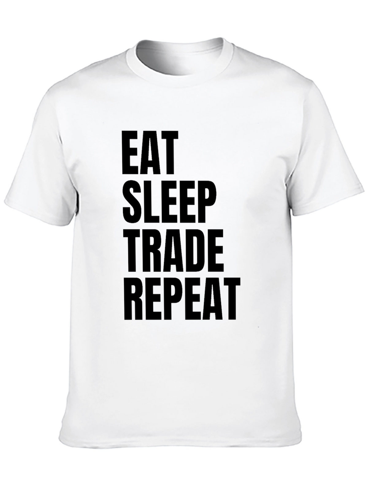 Eat Sleep Trade Repeat Black Graphic Tee