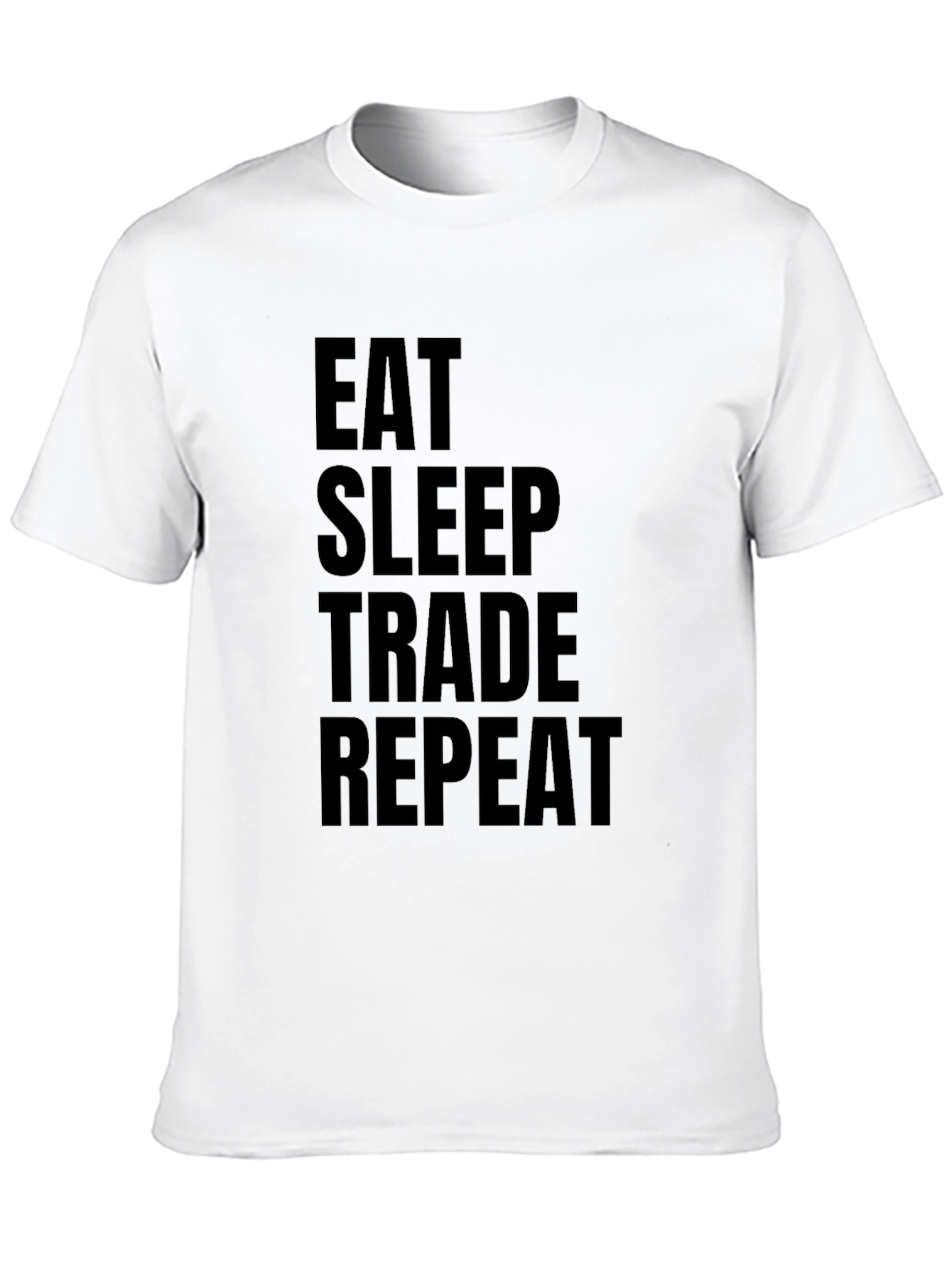 Eat Sleep Trade Repeat Black Graphic Tee