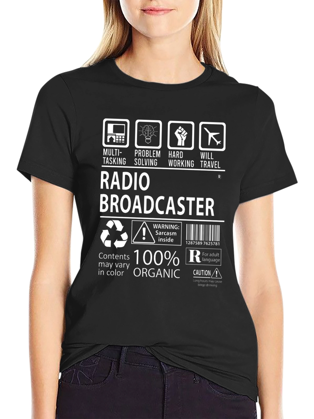 Radio Broadcaster T-Shirt - Multi-Tasking & Organic