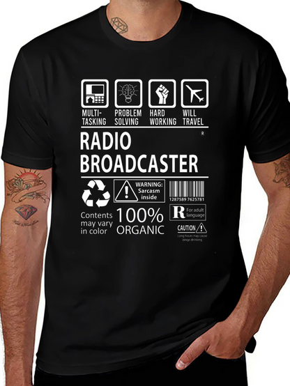 Radio Broadcaster T-Shirt - Multi-Tasking & Organic