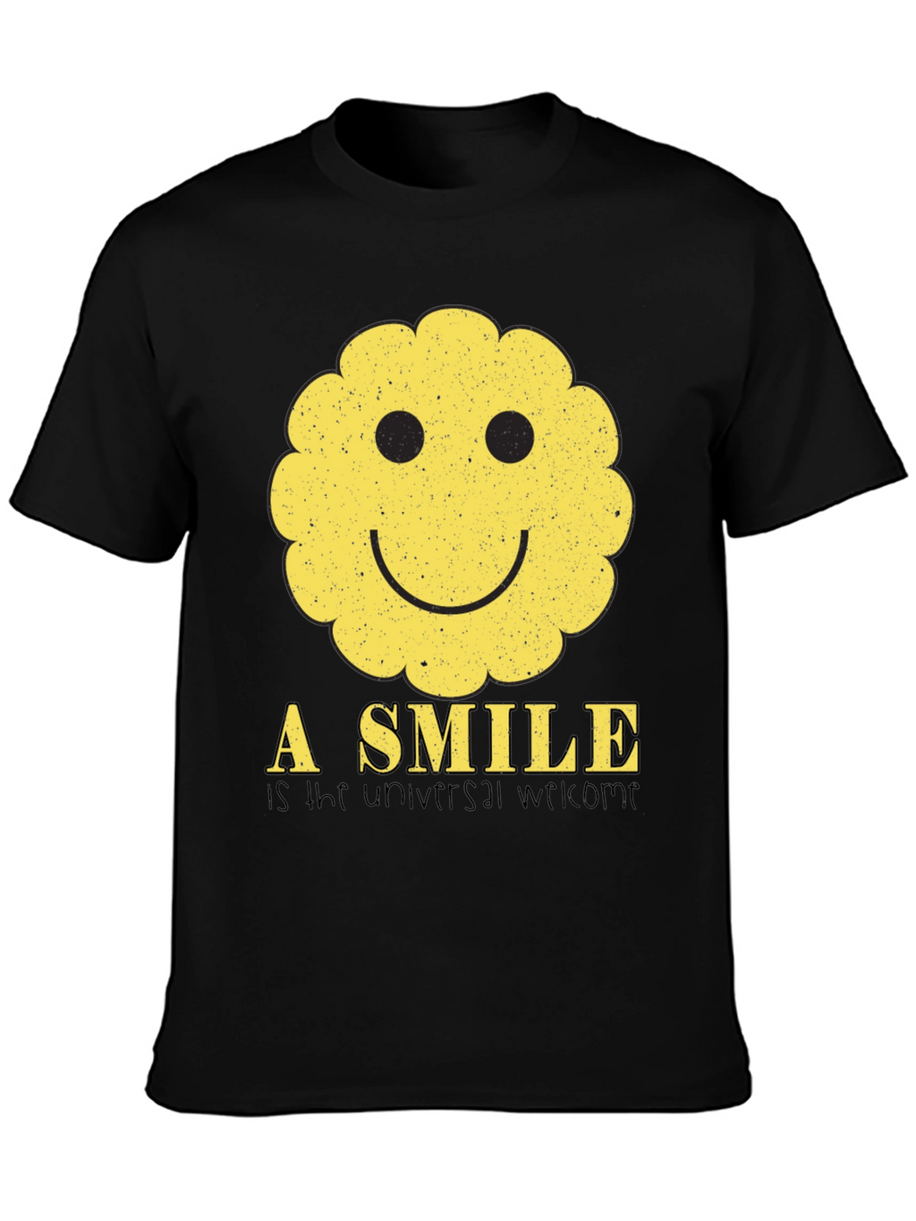 Smiley Face Graphic Tee - Universal Welcome T-Shirt
