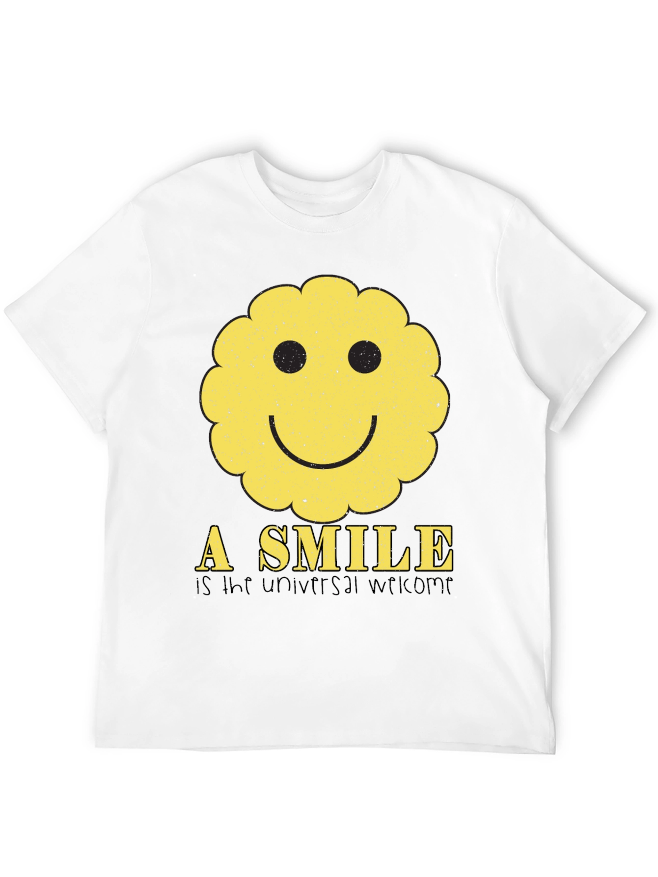 Smiley Face Graphic Tee - Universal Welcome T-Shirt