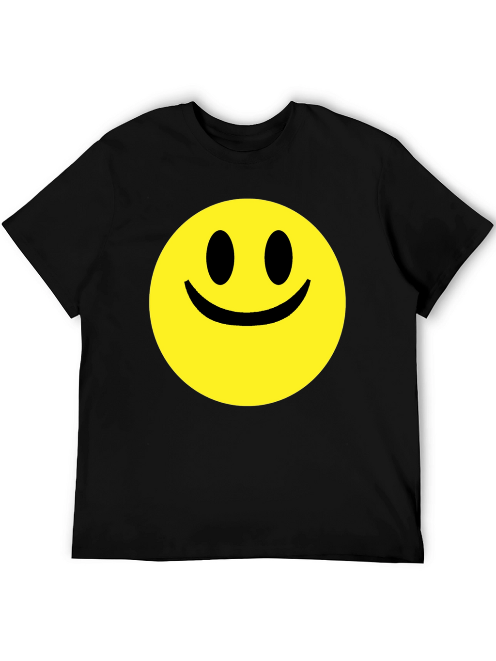 Smiley Face Graphic Black T-Shirt