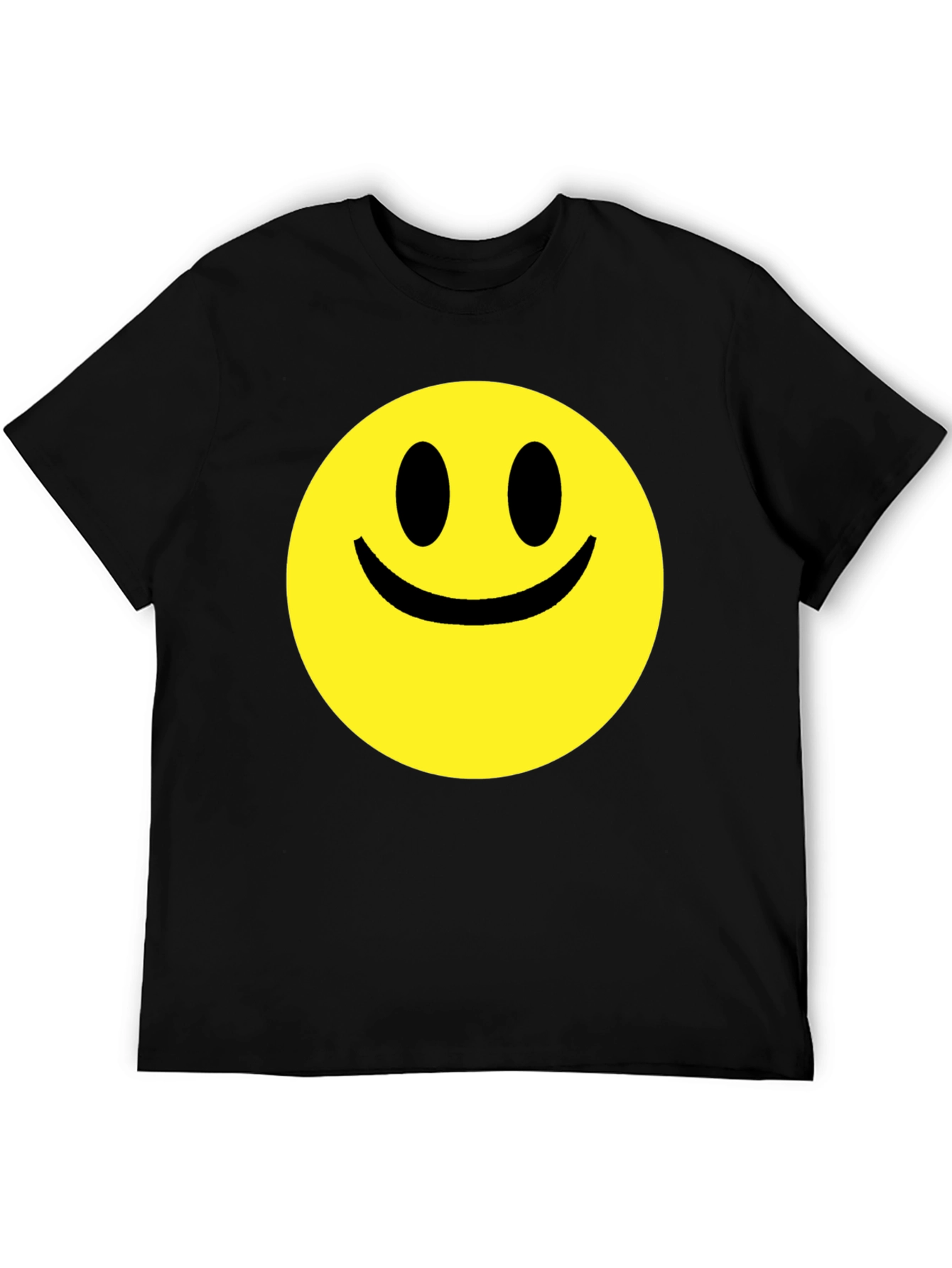 Smiley Face Graphic Black T-Shirt