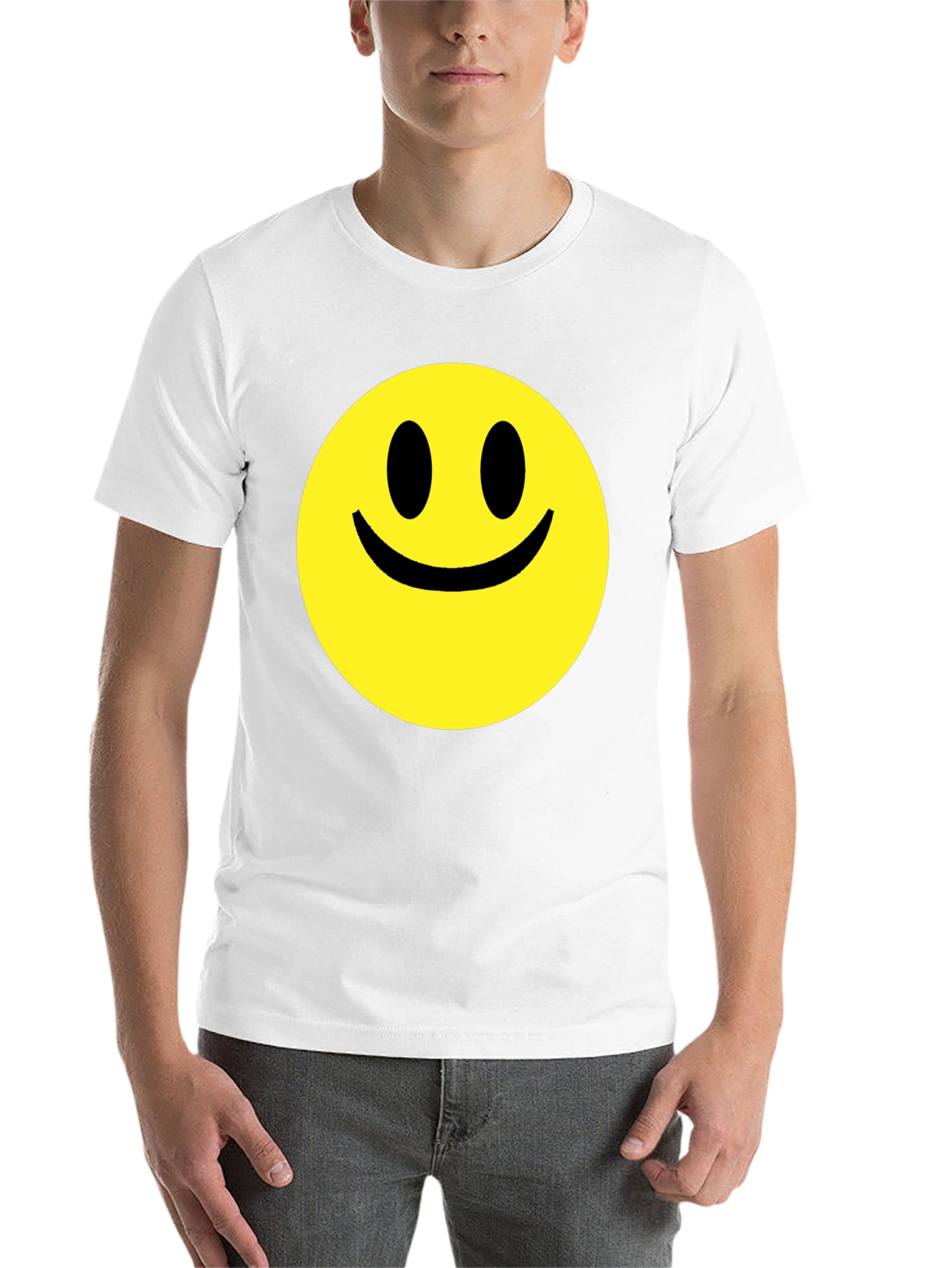 Smiley Face Graphic Black T-Shirt