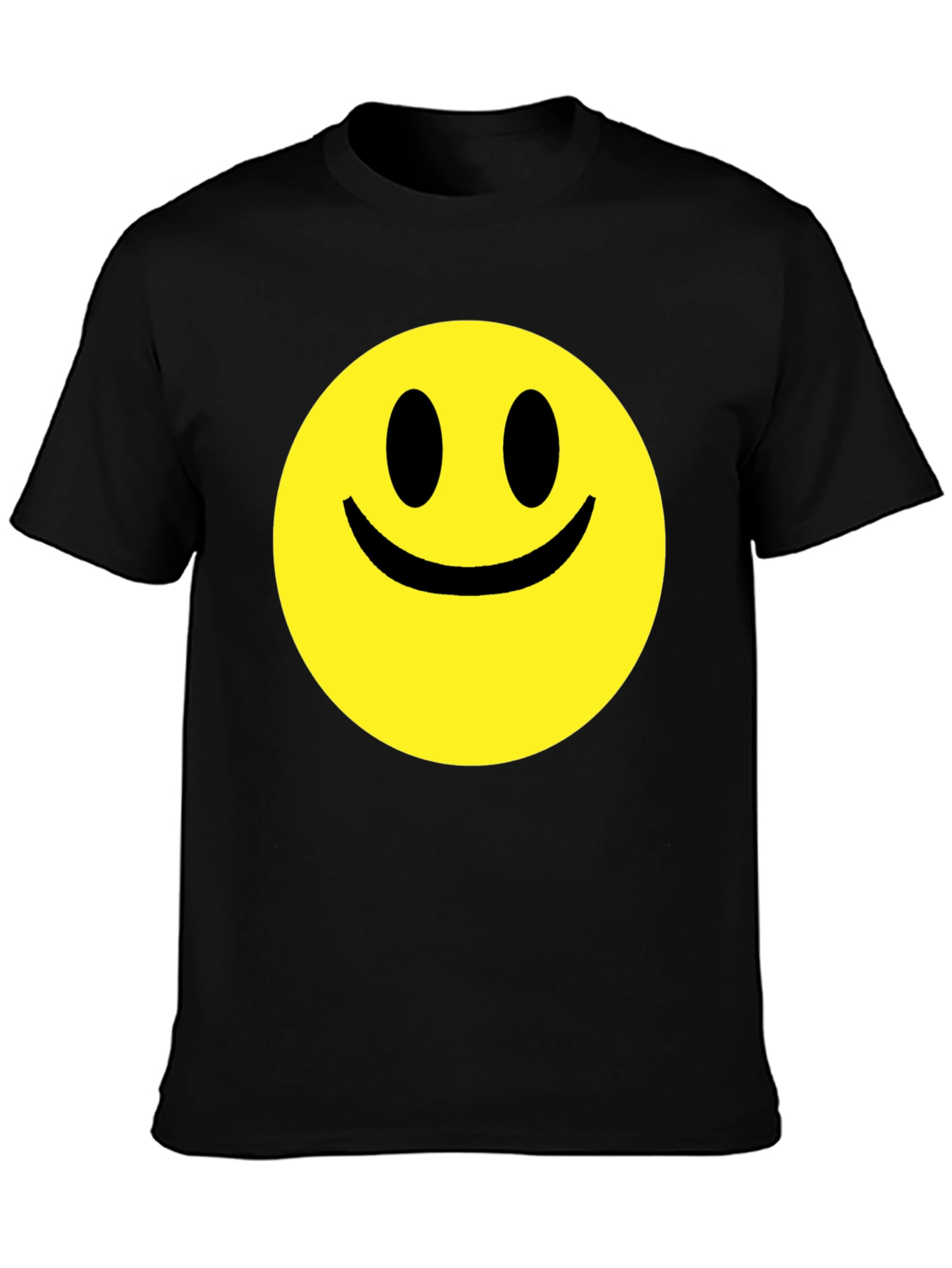 Smiley Face Graphic Black T-Shirt