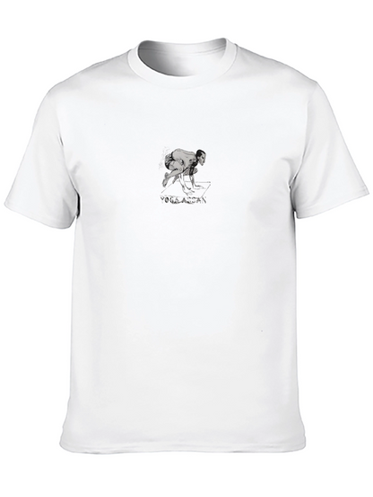 Mens Black Graphic Tee - Gymnast Design