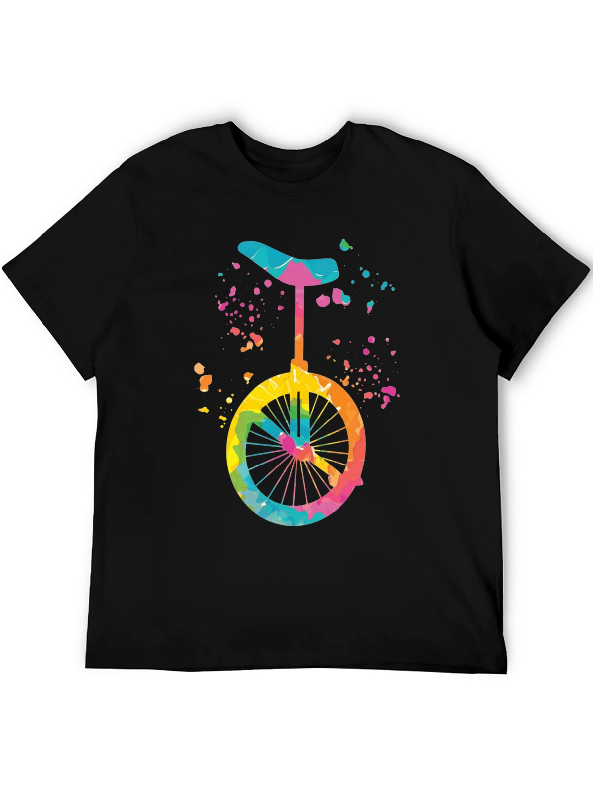Colorful Unicycle Graphic T-Shirt