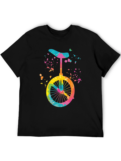 Colorful Unicycle Graphic T-Shirt