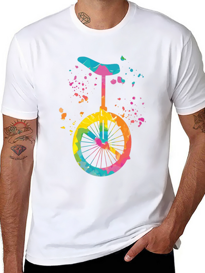 Colorful Unicycle Graphic T-Shirt