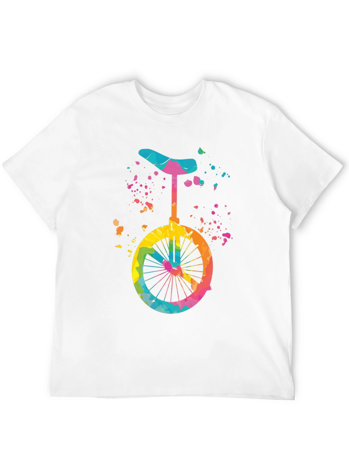 Colorful Unicycle Graphic T-Shirt