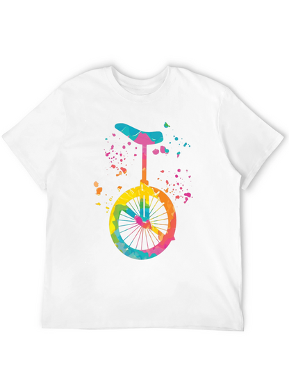 Colorful Unicycle Graphic T-Shirt
