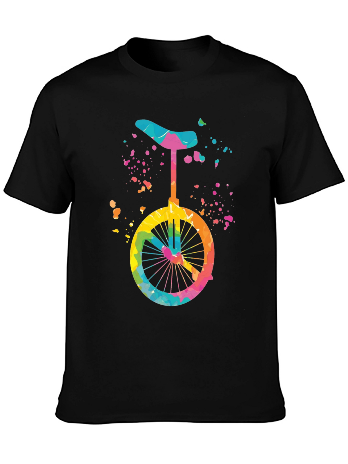Colorful Unicycle Graphic T-Shirt