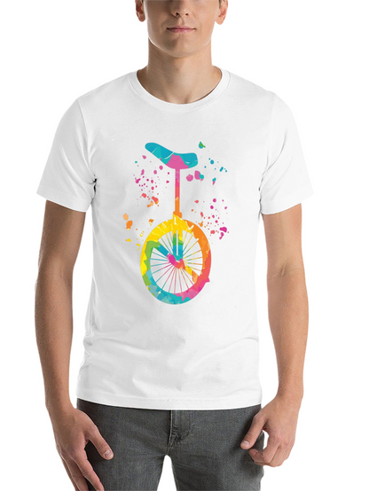 Colorful Unicycle Graphic T-Shirt