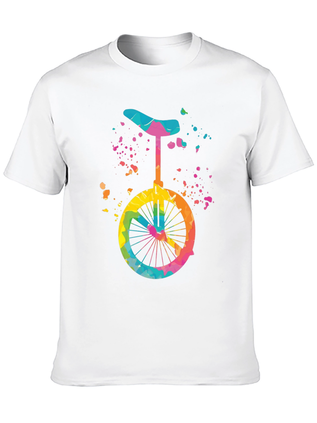 Colorful Unicycle Graphic T-Shirt