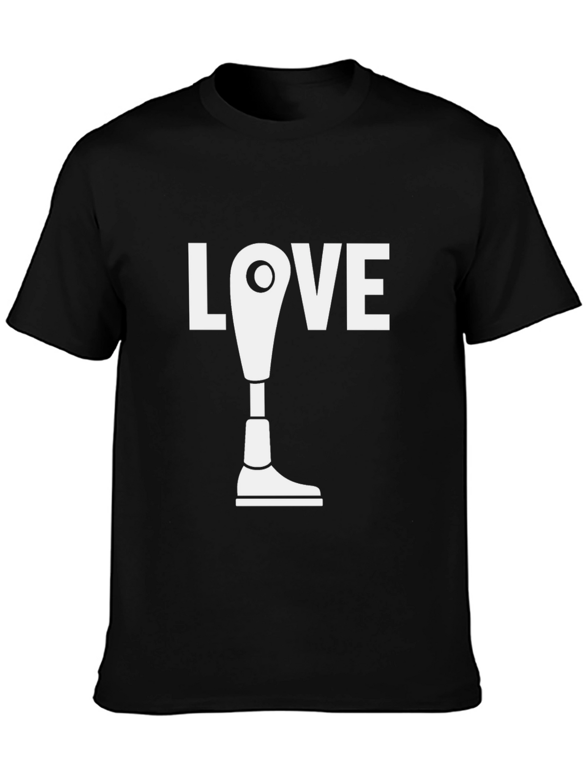 Love Prosthetic Leg T-Shirt - Black