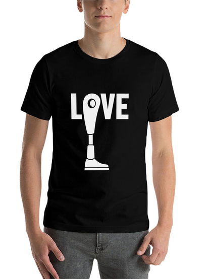 Love Prosthetic Leg T-Shirt - Black