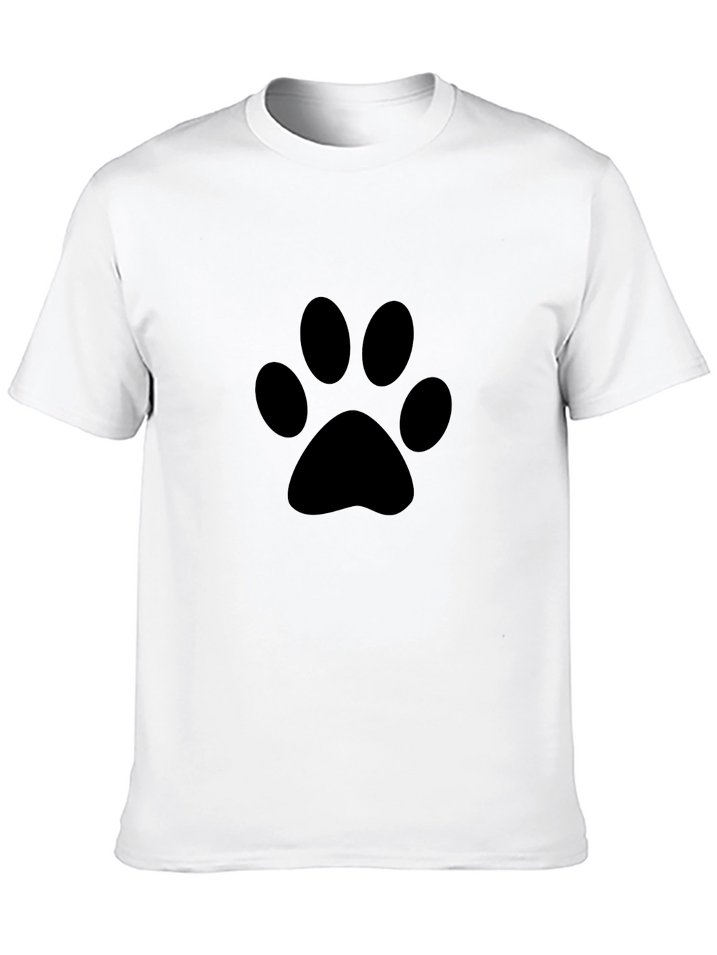 Paw Print Graphic Black T-Shirt